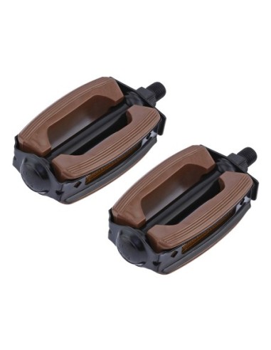 Krate Rubber Pedals 1/2 Brown/Black.